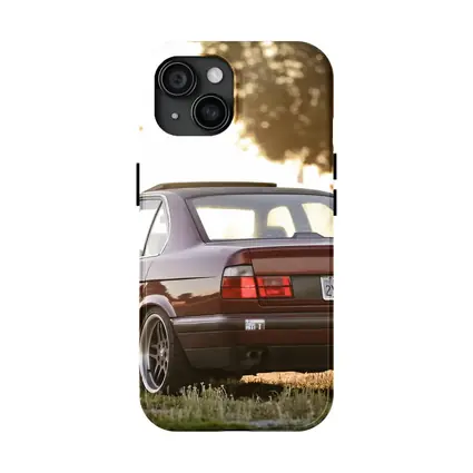 BMW E34 525i Sedan Golden Hour Park