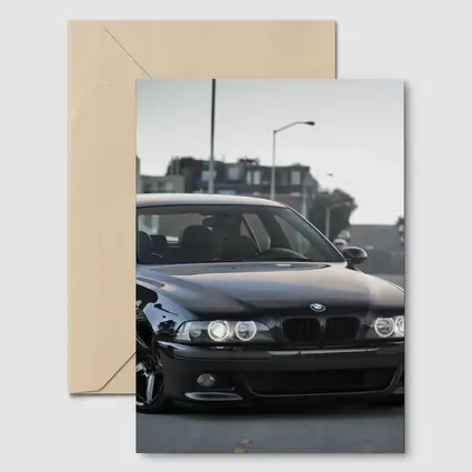 BMW M5 E39 Black Urban Street Scene
