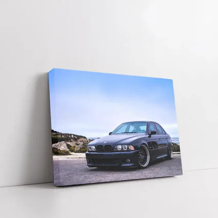 BMW E39 M5 Black Coastal Road Scene
