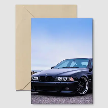 BMW E39 M5 Black Coastal Road Scene