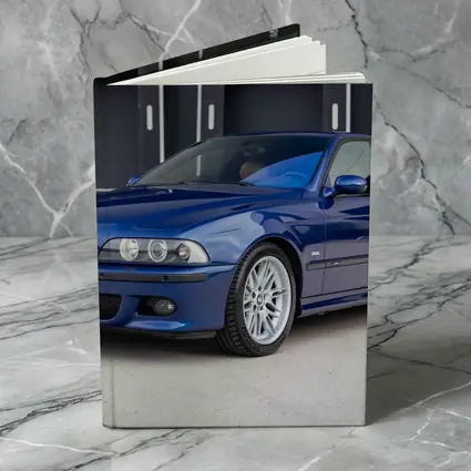 BMW E39 M5 Blue Sedan Parking Lot