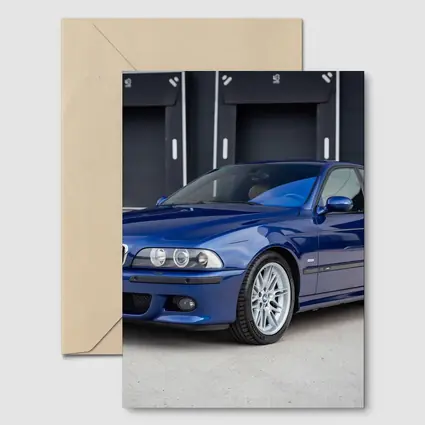 BMW E39 M5 Blue Sedan Parking Lot