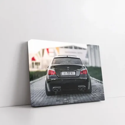 BMW M5 E60 Black Rear Street View