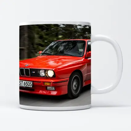 BMW M3 E30 Red Coupe Motion Shot