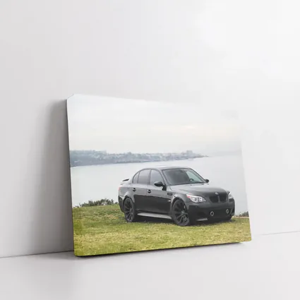BMW M5 E60 Black Sedan Coastal View