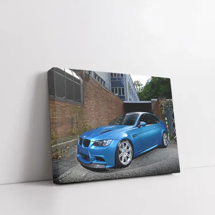 BMW M3 E92 Atlantic Blue Urban Setting