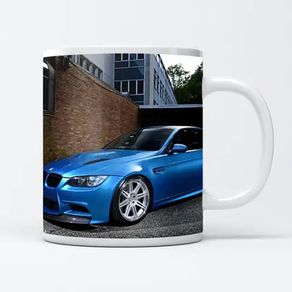 BMW M3 E92 Atlantic Blue Urban Setting