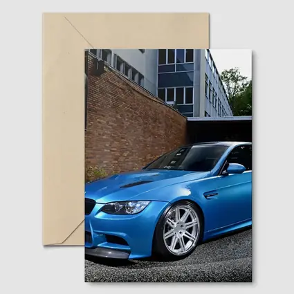 BMW M3 E92 Atlantic Blue Urban Setting