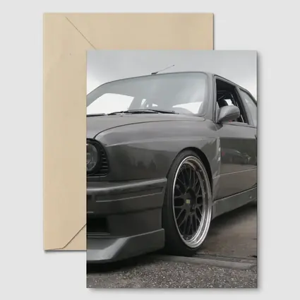 BMW M3 E30 Gray Stance Low Shot