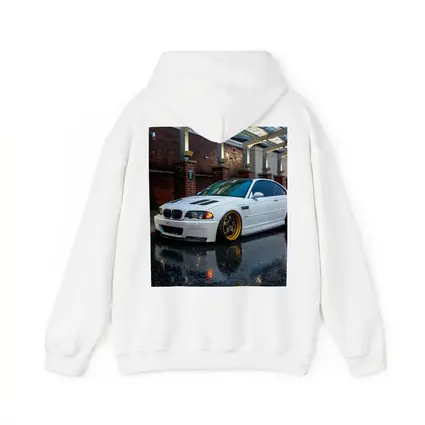 BMW M3 White Stance Rainy Urban Street