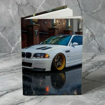 BMW M3 White Stance Rainy Urban Street