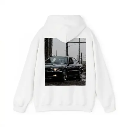 BMW 740i E38 Black Industrial Rainy Setting
