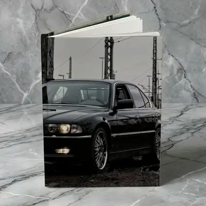BMW 740i E38 Black Industrial Rainy Setting