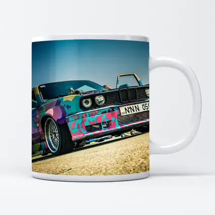 BMW E30 Graffiti Wrap Drift Car Street