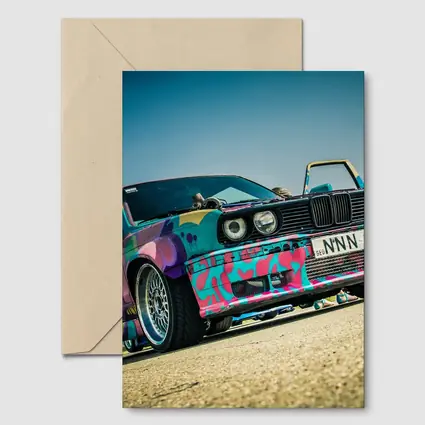 BMW E30 Graffiti Wrap Drift Car Street