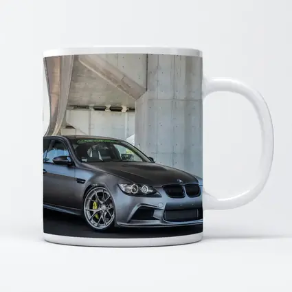BMW M3 Sedan Matte Gray Under Concrete Bridge