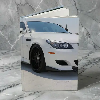 BMW M5 E60 White Sedan Parking Lot