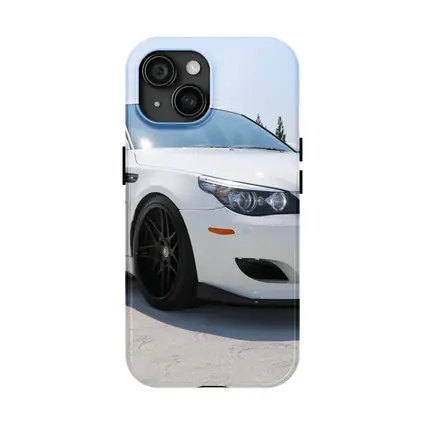 BMW M5 E60 White Sedan Parking Lot