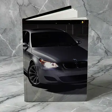 BMW M5 E60 Silver Sedan Night Parking
