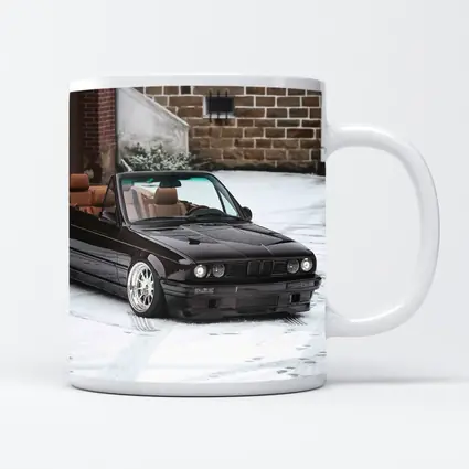 BMW E30 Cabriolet Slammed Snow Winter