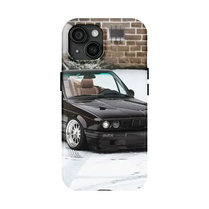 BMW E30 Cabriolet Slammed Snow Winter