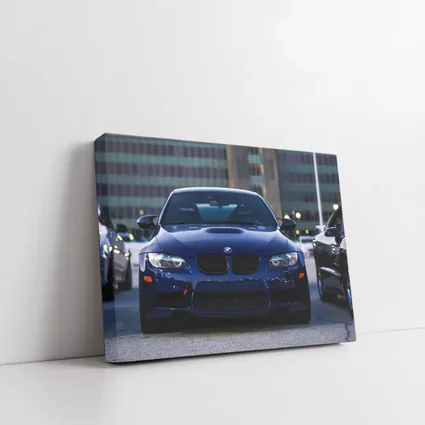 BMW M3 E92 Blue Urban Parking Lot
