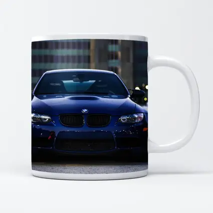 BMW M3 E92 Blue Urban Parking Lot