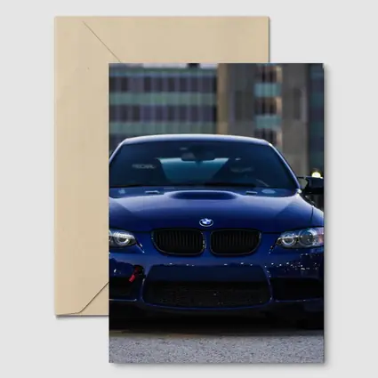 BMW M3 E92 Blue Urban Parking Lot