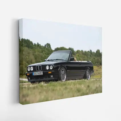 BMW E30 Convertible Black Classic Car
