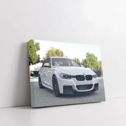 BMW F30 White M Performance Black Rims