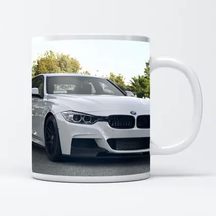 BMW F30 White M Performance Black Rims
