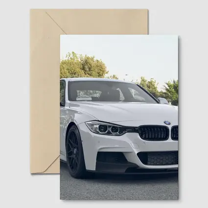 BMW F30 White M Performance Black Rims