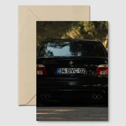 BMW M5 E39 Black Rear Street View