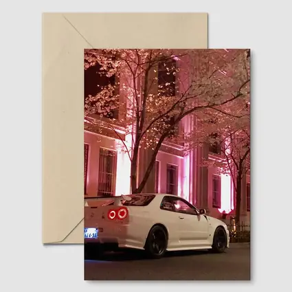 Nissan Skyline GT-R Cherry Blossom Night Street