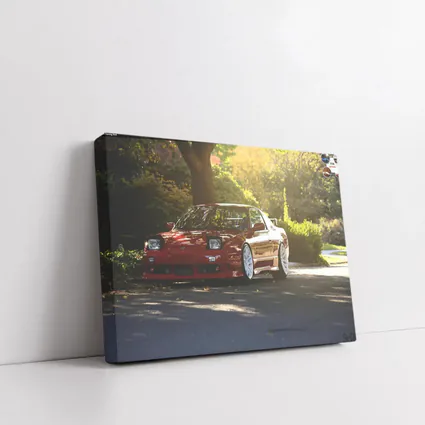 Nissan 240SX Red Stance Street Scene