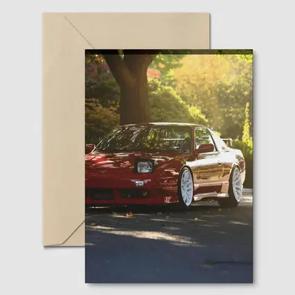 Nissan 240SX Red Stance Street Scene