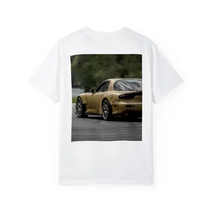 Mazda RX7 Gold Sports Car Rear View