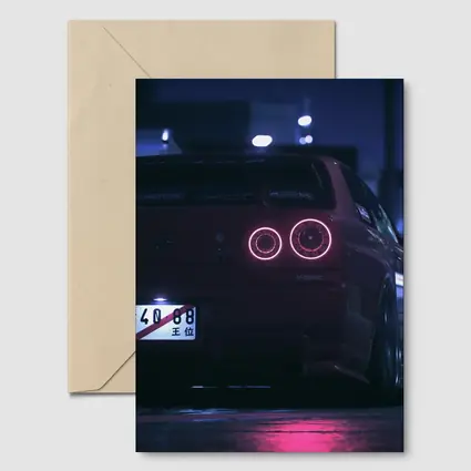 Nissan Skyline GT-R R34 Neon Night Street