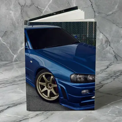 Nissan Skyline GT R R34 Blue Parking Lot