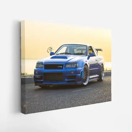 Nissan Skyline GT-R Blue Sunset Shore