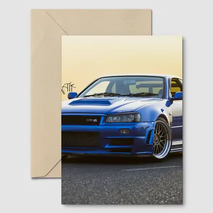 Nissan Skyline GT-R Blue Sunset Shore