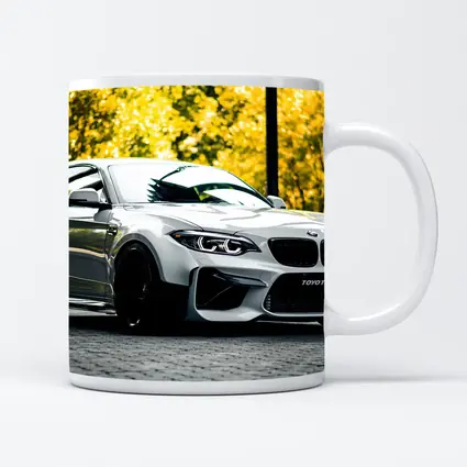 BMW M2 White Coupe Autumn Street