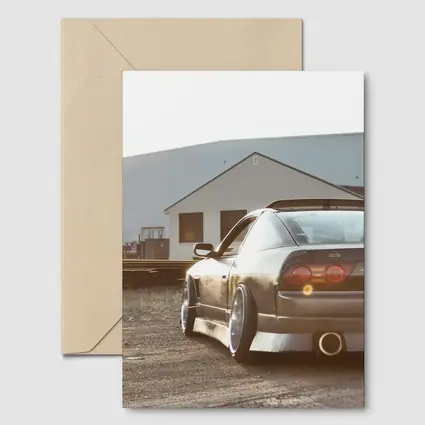 Nissan 240SX Stance Industrial Yard Sunset