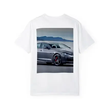 Jaguar XJ Gray Sedan Coastal Mountains Background