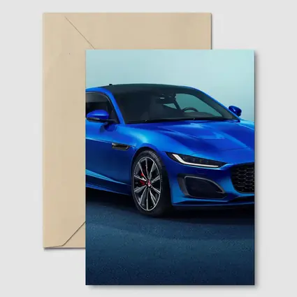 Jaguar F-Type Sports Car Blue Studio
