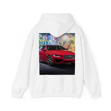 Jaguar XE Red Sedan Coney Island Mural