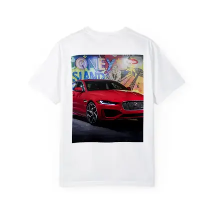 Jaguar XE Red Sedan Coney Island Mural