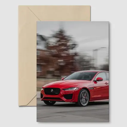 Jaguar XE Red Sedan Street Drive