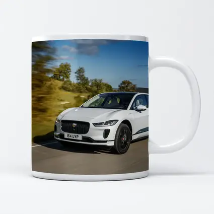 Jaguar I-Pace White Electric SUV Road