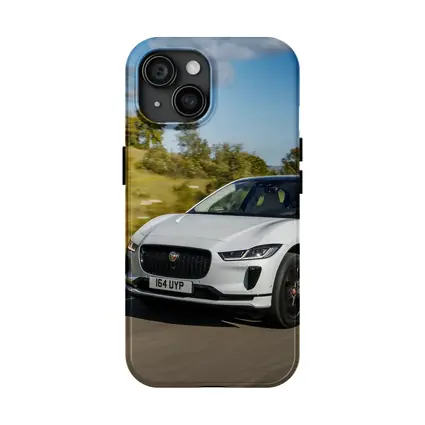 Jaguar I-Pace White Electric SUV Road